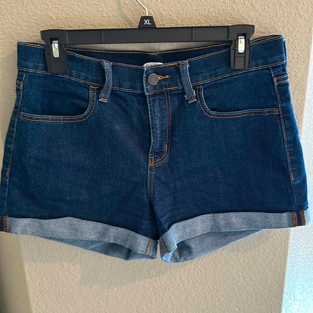 Dark blue jean shorts